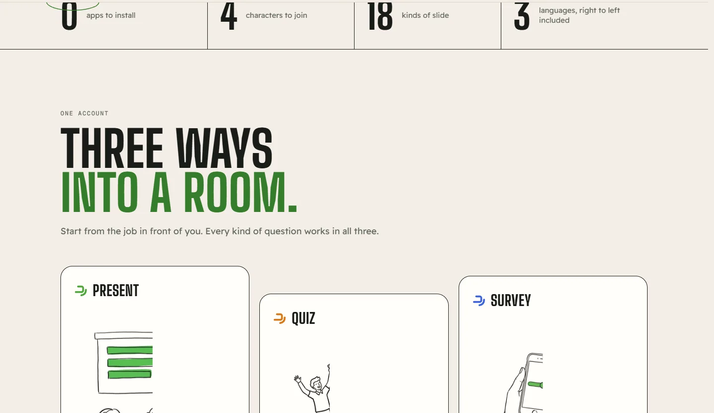 three ways into a room