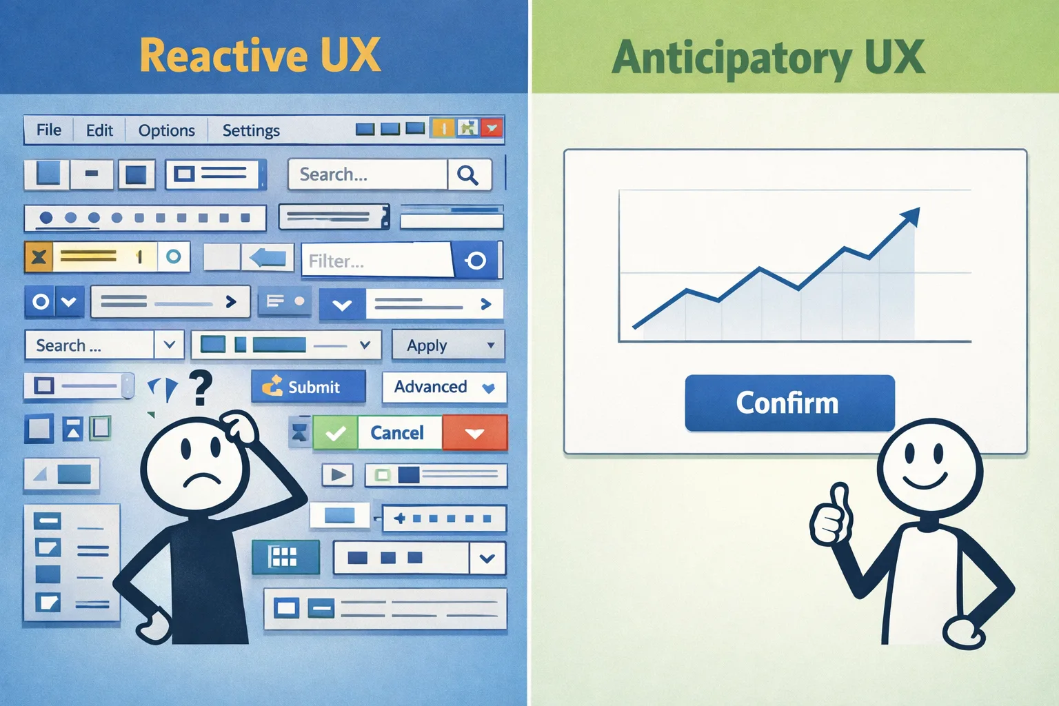 Reactive vs. Anticipative UX Comparison